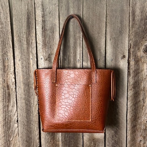 Handmade leather braided tote bag - Picture 9 of 16